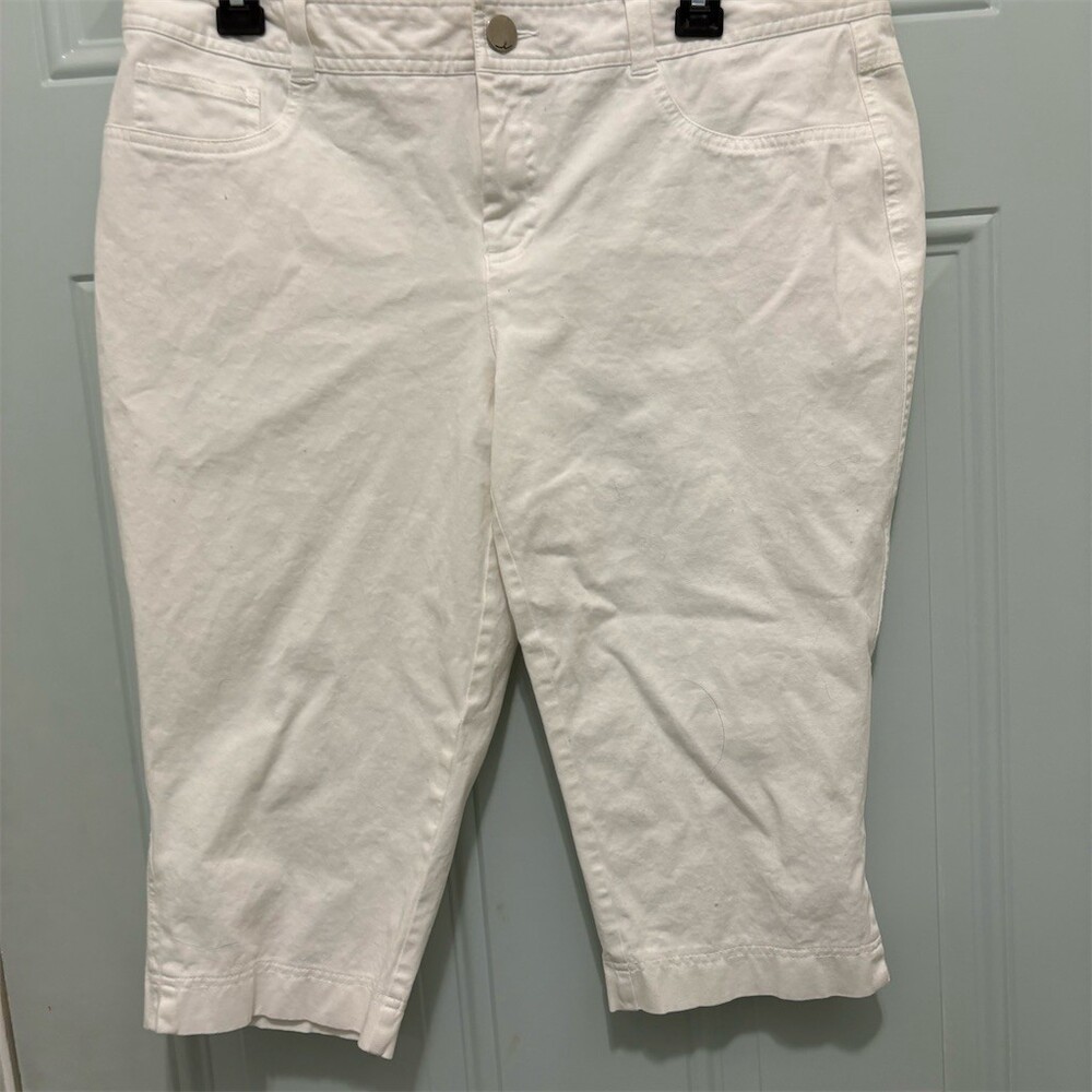 INC International Concepts Capri Pants Womens Size 14 White 36" Waist